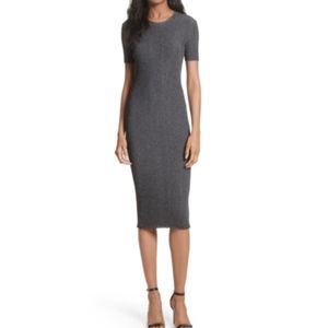 MILLY Stardust Rib Knit Sheath Dress sz M